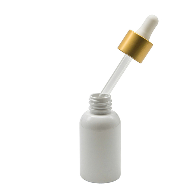 Garrafa PET de plástico com conta-gotas de alumínio para óleo essencial