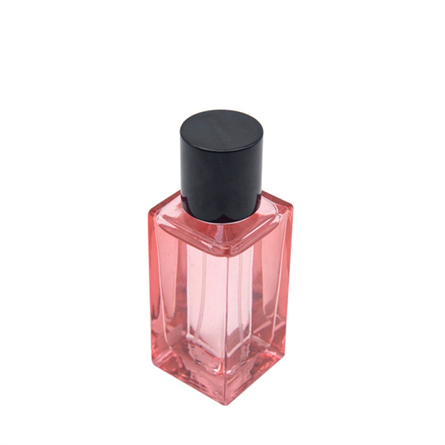 Tampa do frasco de perfume em alumínio preto brilhante de alta qualidade com bomba e colar